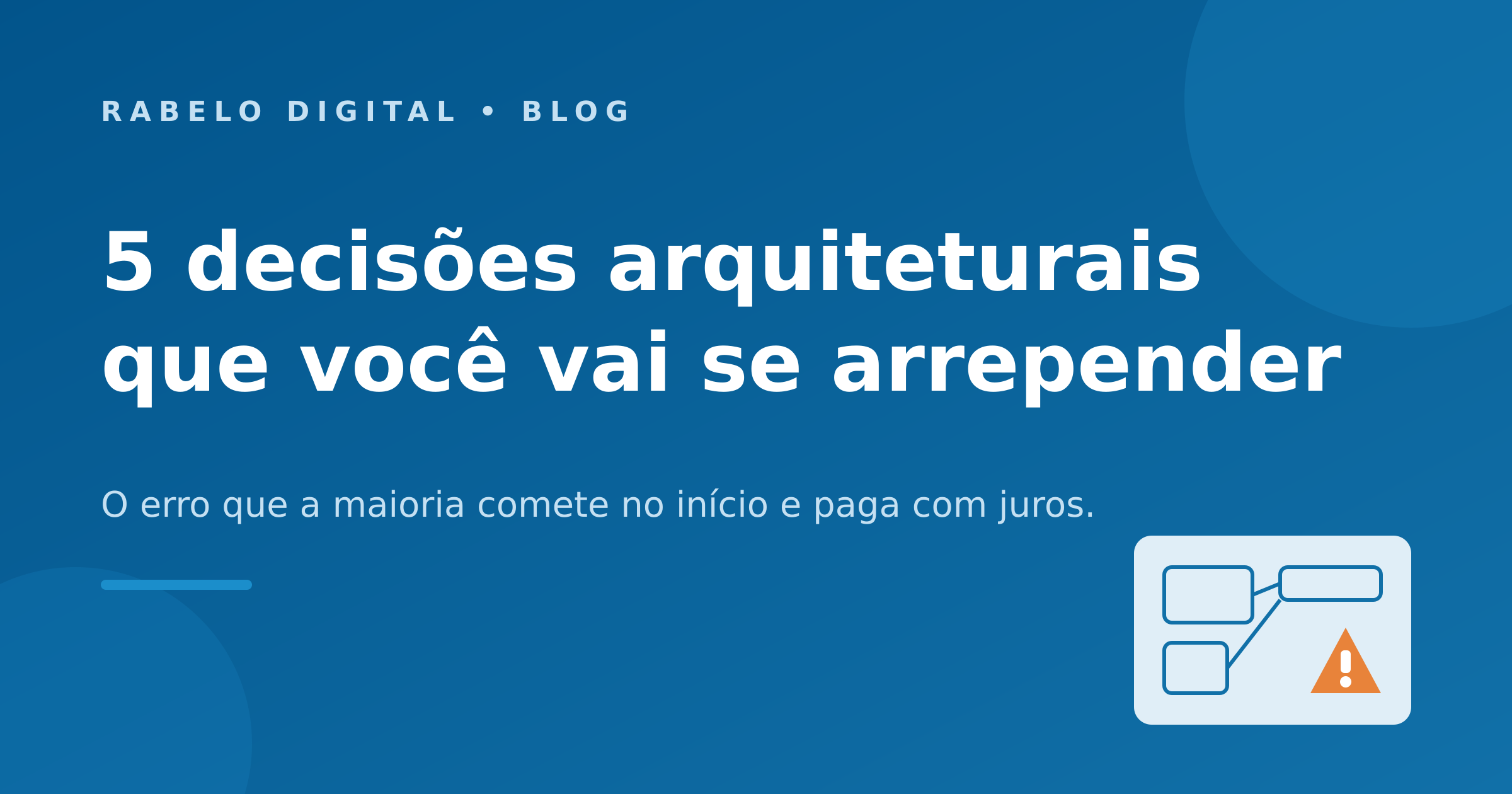 5 decisões arquiteturais que você vai se arrepender