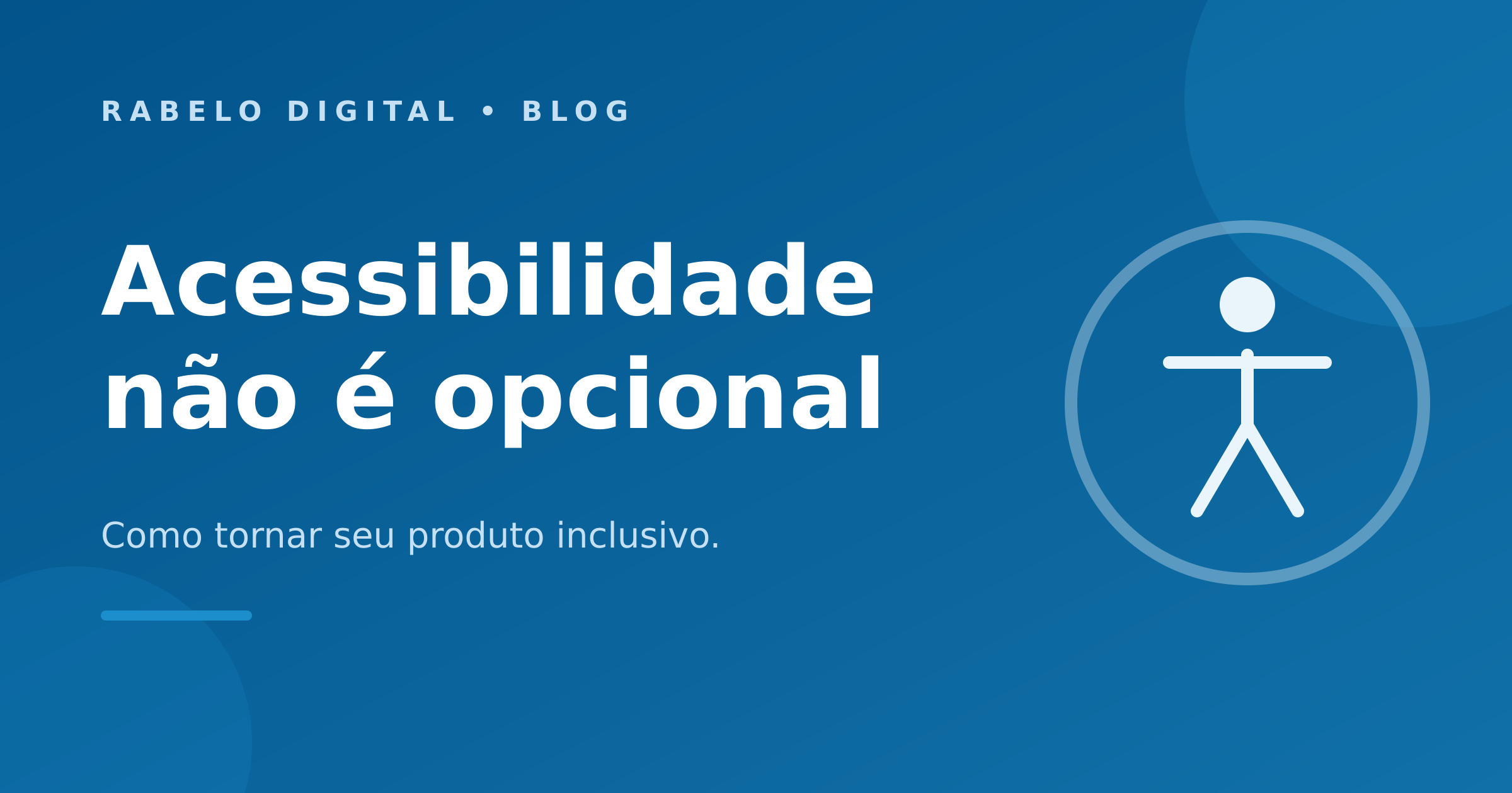 Acessibilidade não é opcional