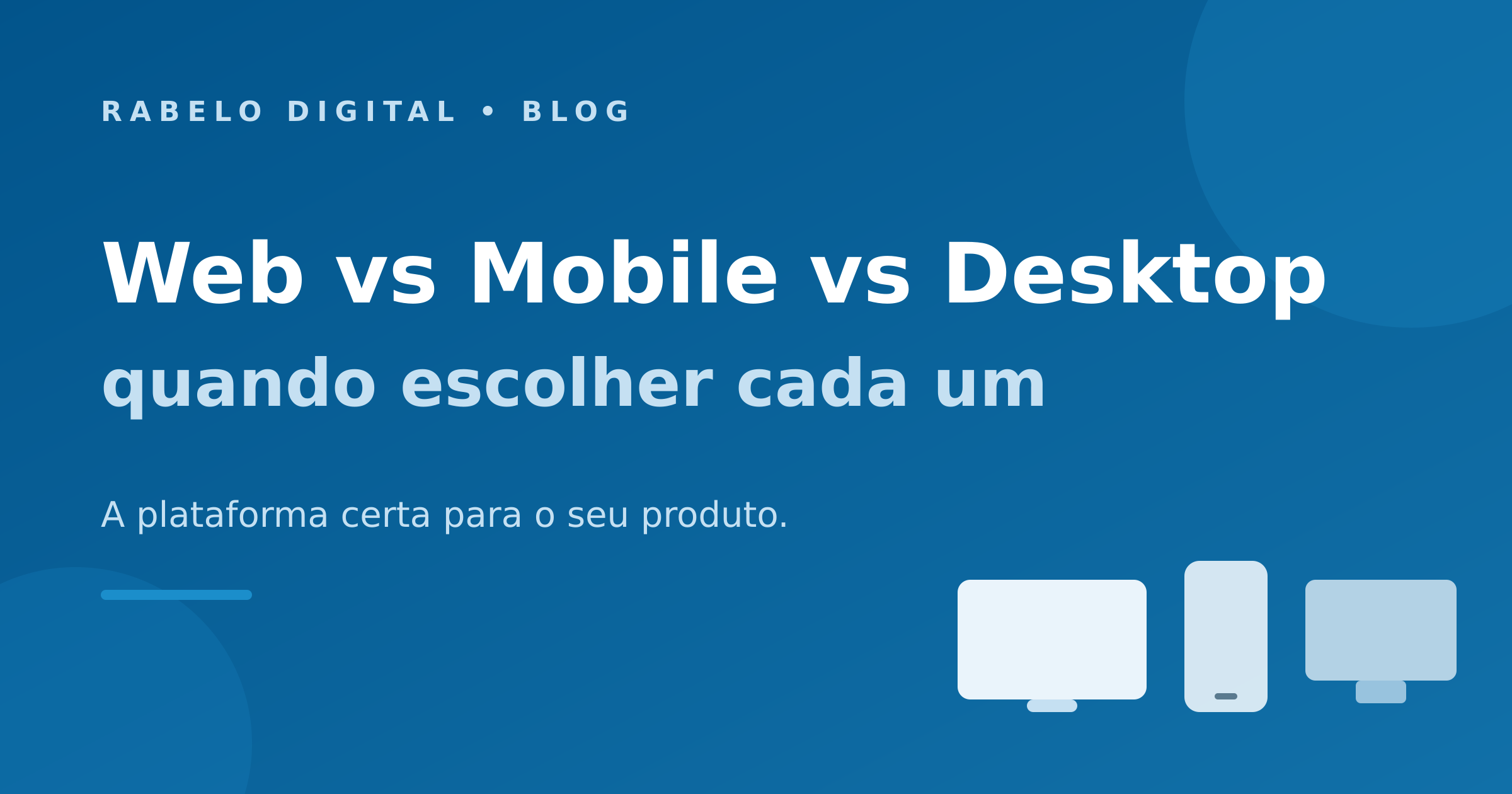 Web vs Mobile vs Desktop: quando escolher cada um