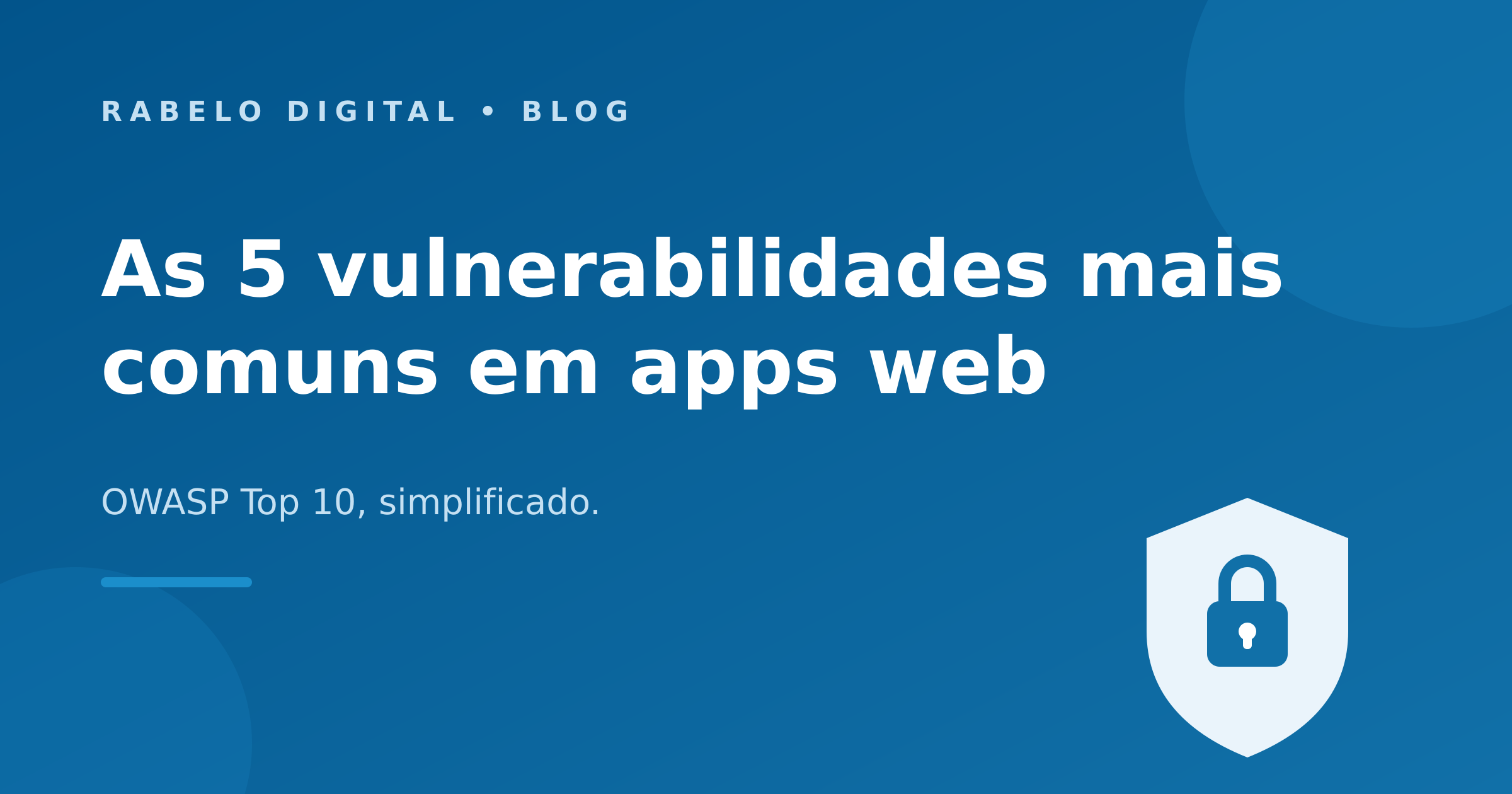 As 5 vulnerabilidades mais comuns em apps web