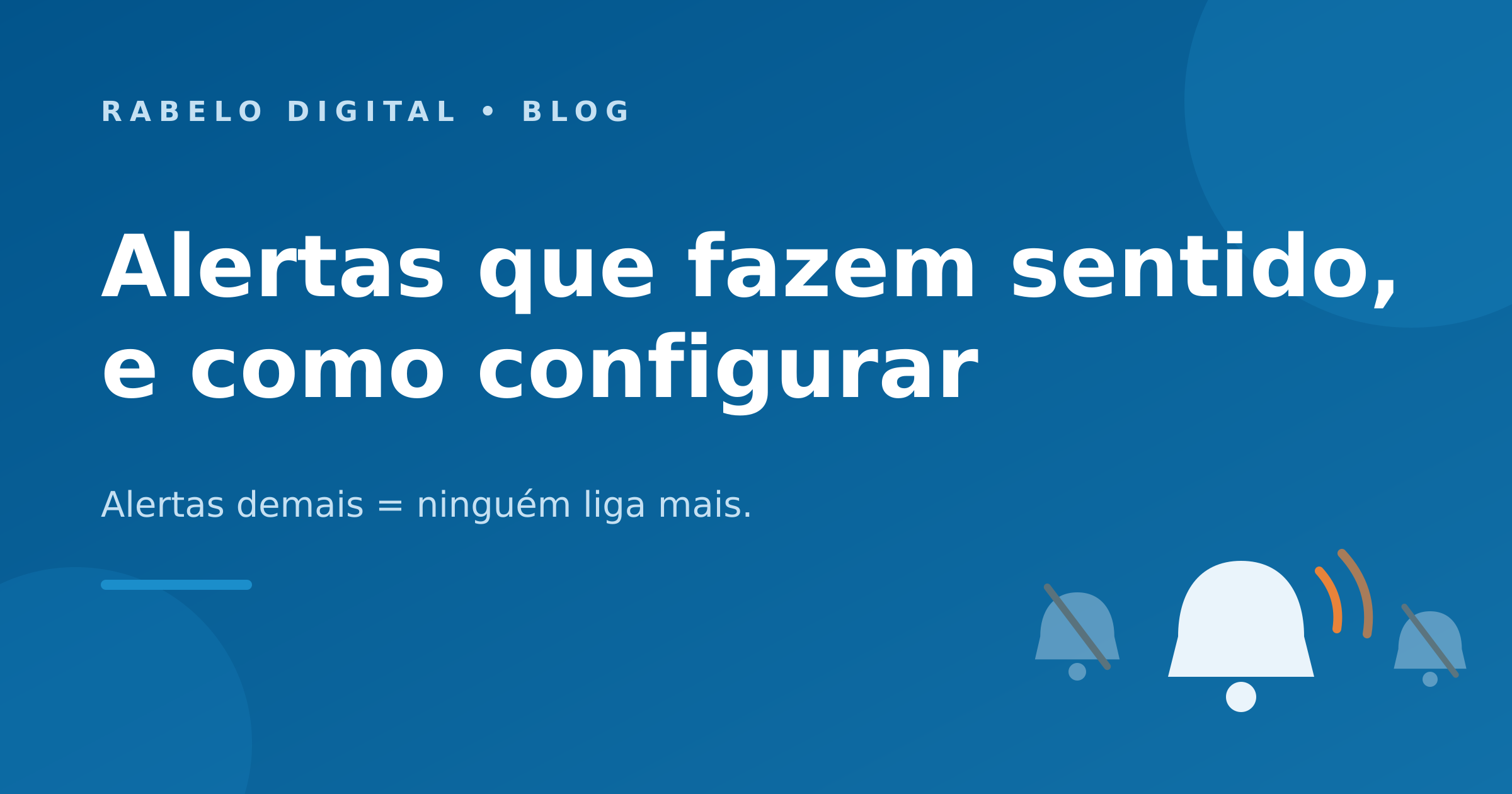 Alertas que fazem sentido, e como configurar