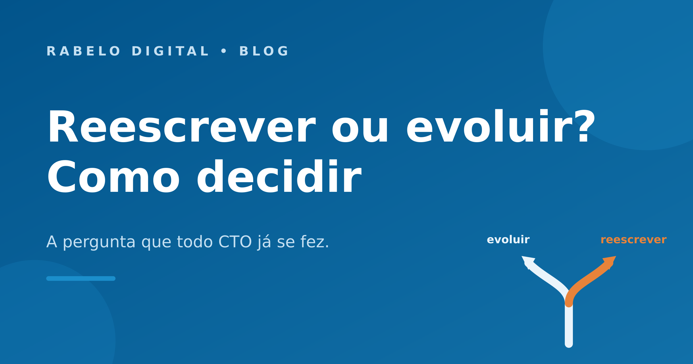 Reescrever ou evoluir? Como decidir