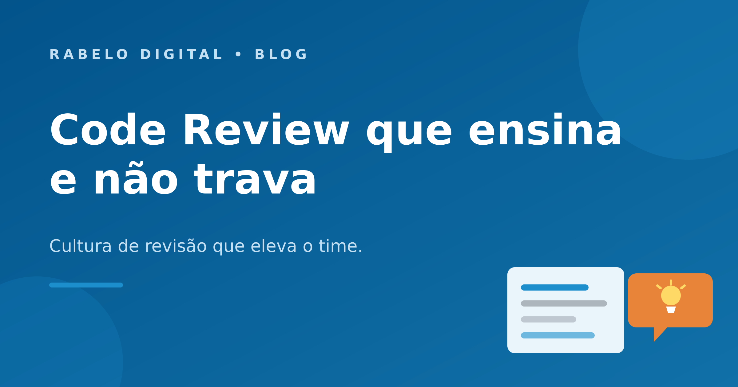 Code Review que ensina e não trava