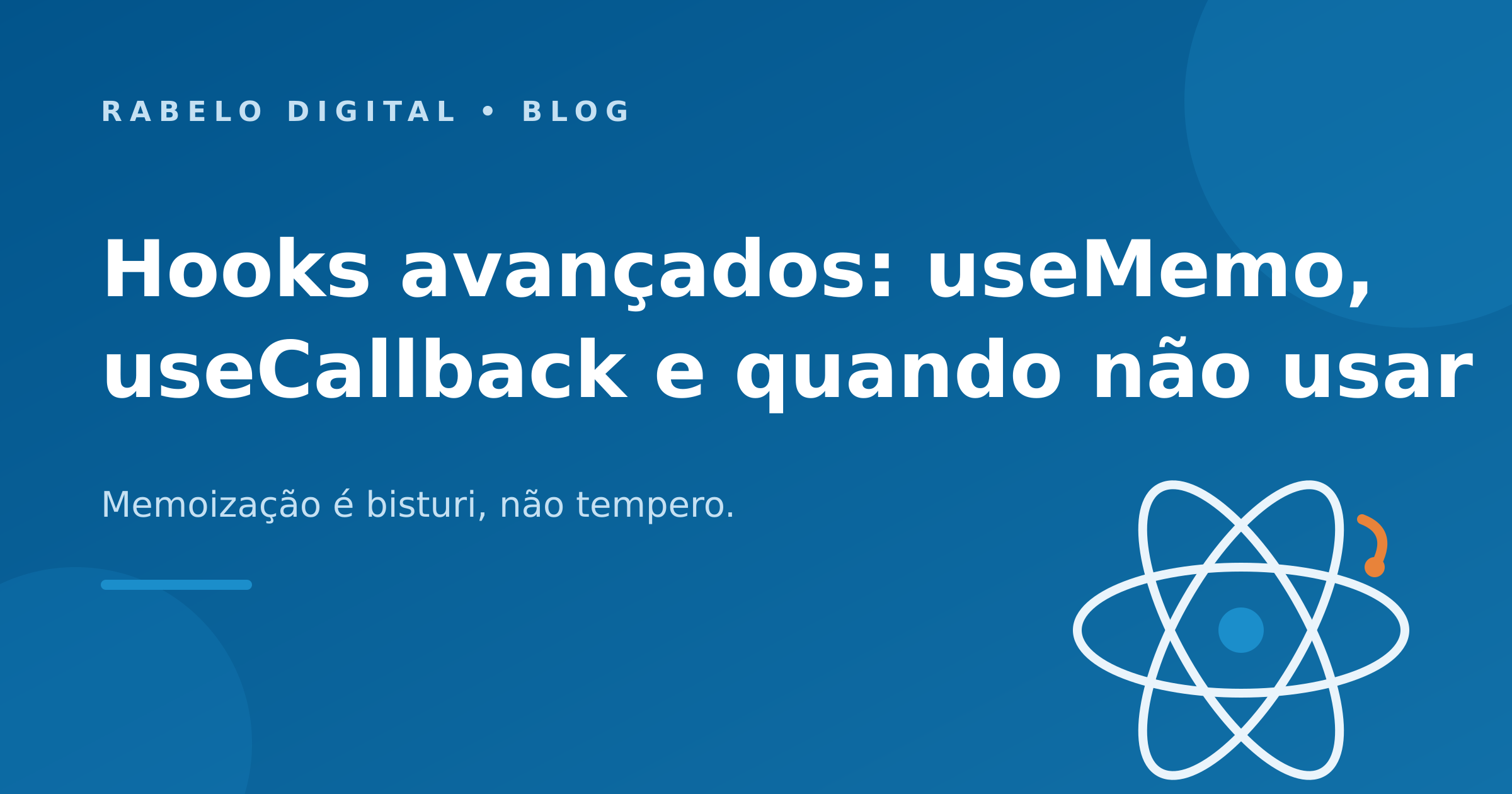 Hooks avançados: useMemo, useCallback e quando não usar