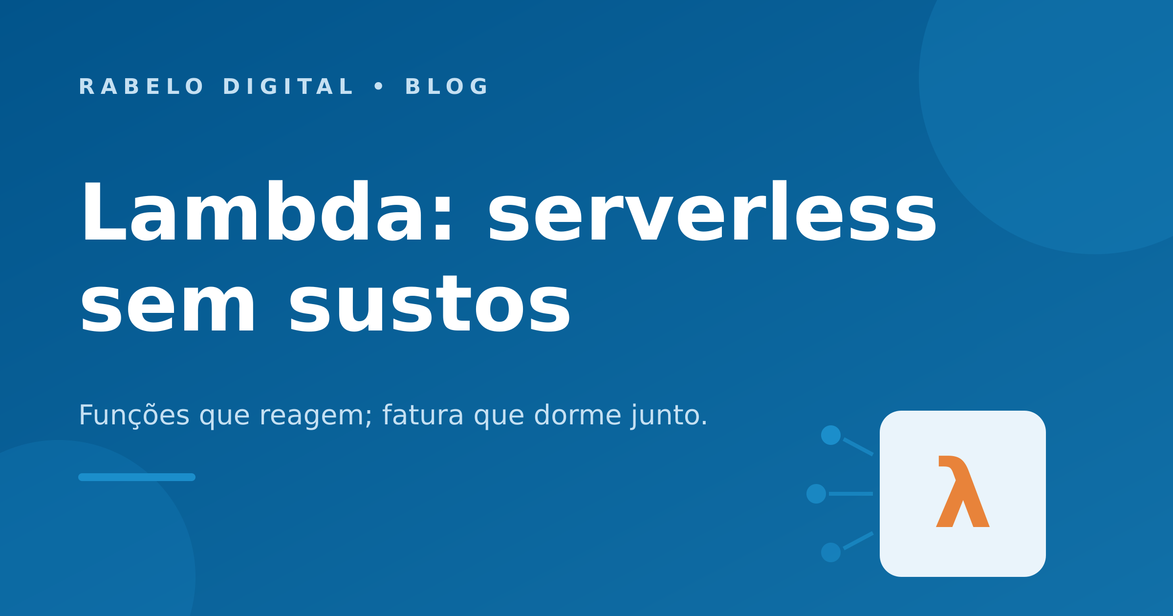 Lambda: serverless sem sustos