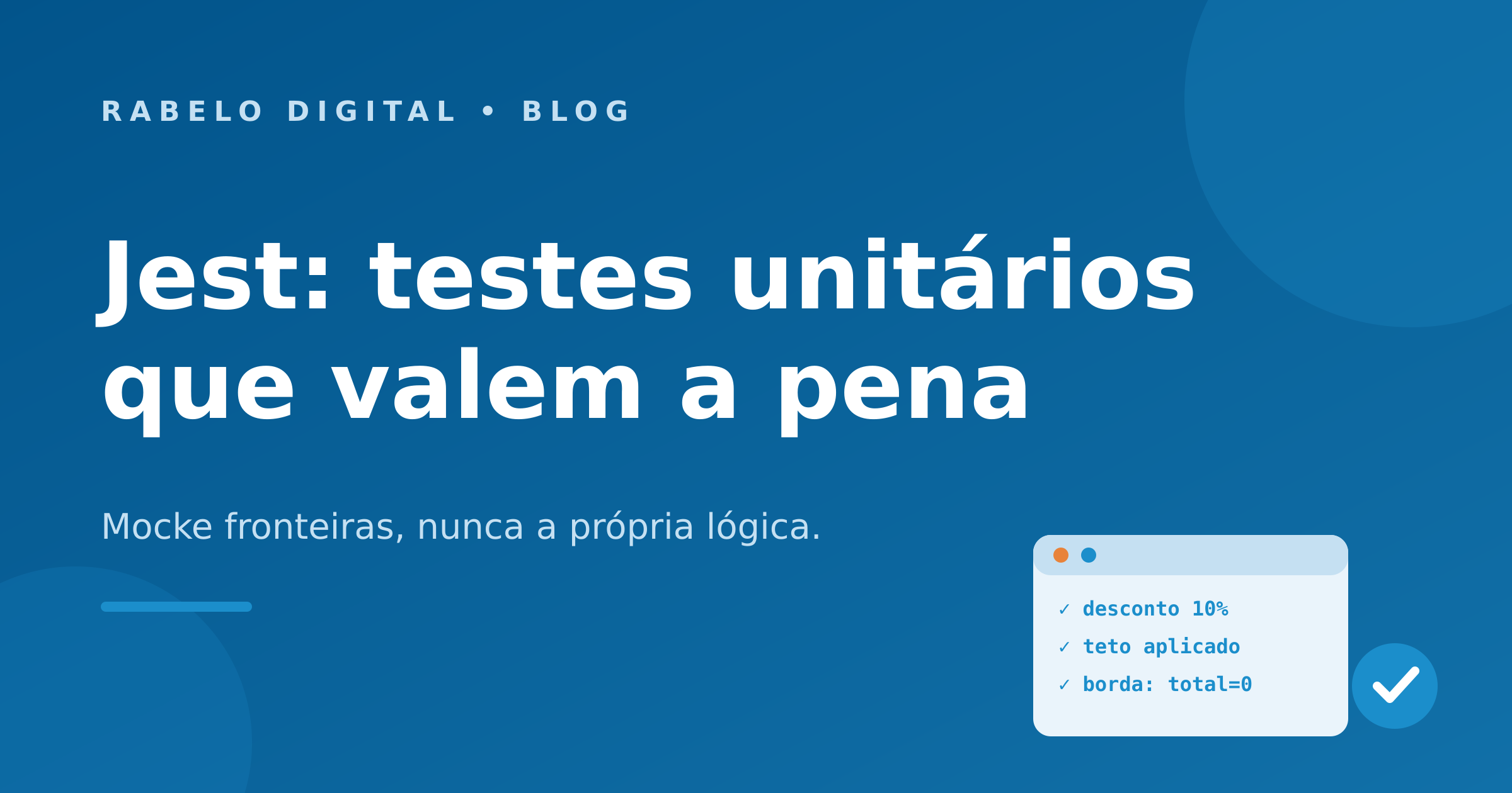 Jest: testes unitários que valem a pena