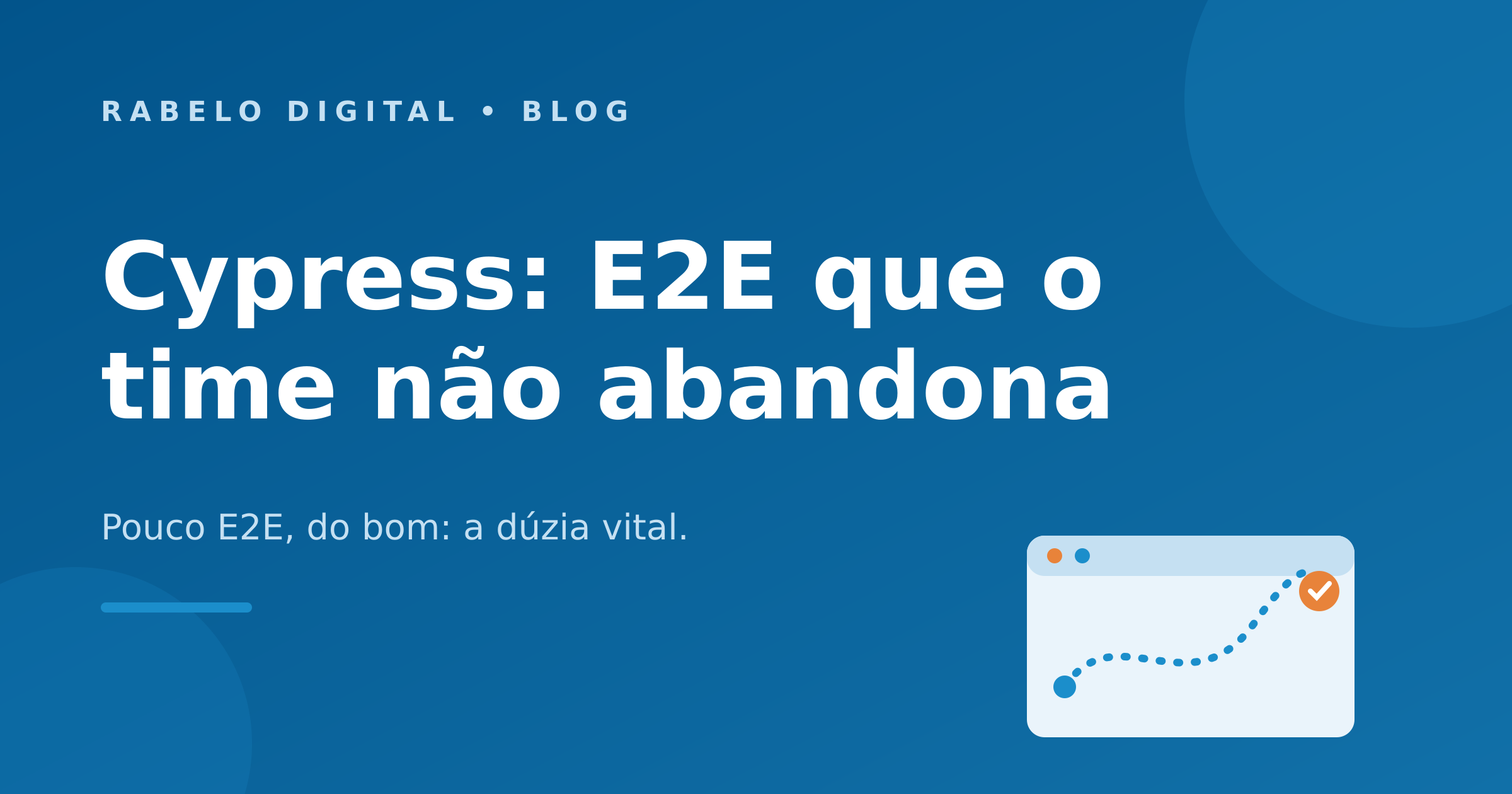 Cypress: E2E que o time não abandona