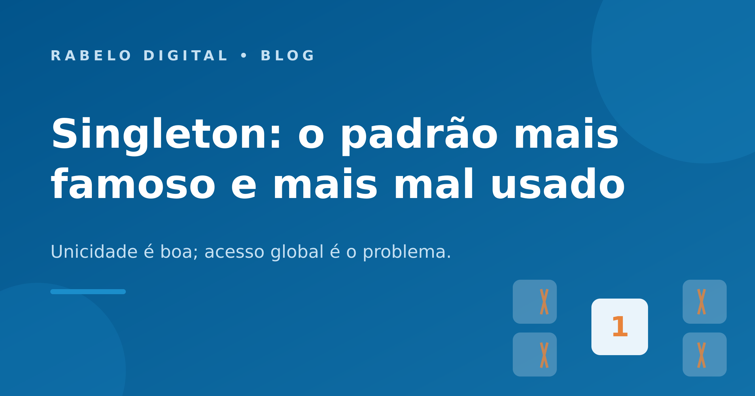 Singleton: o padrão mais famoso e mais mal usado