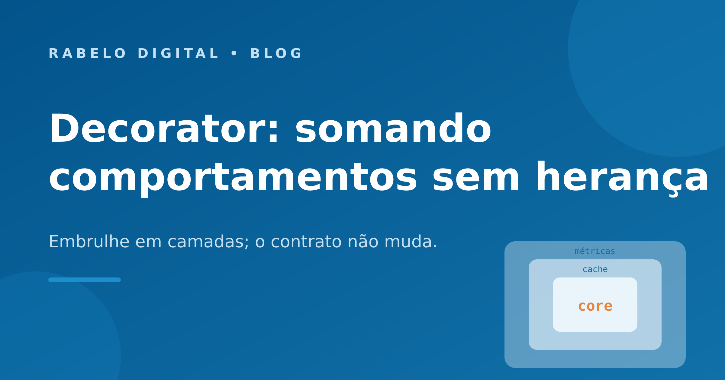 Decorator: somando comportamentos sem herança