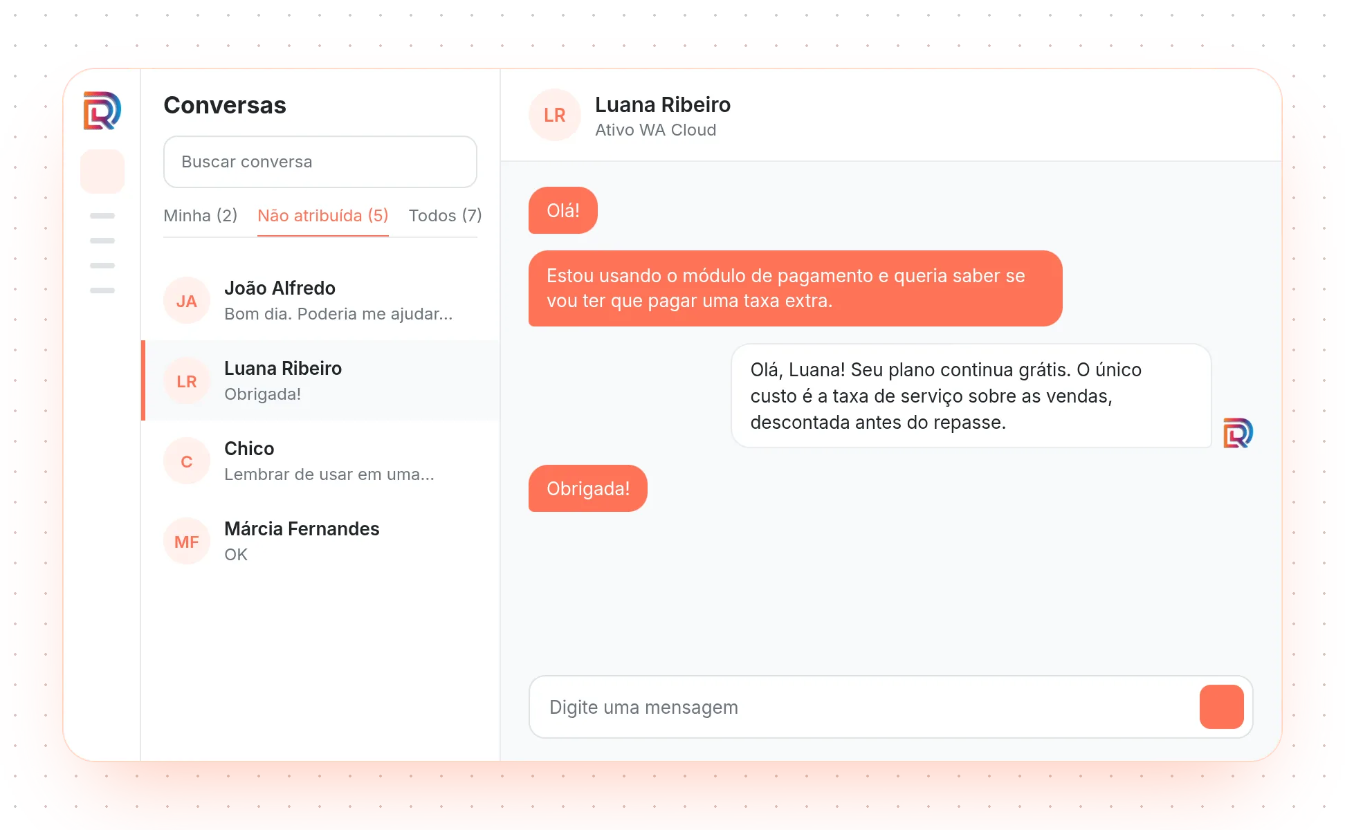 Painel Pipelize focado em WhatsApp